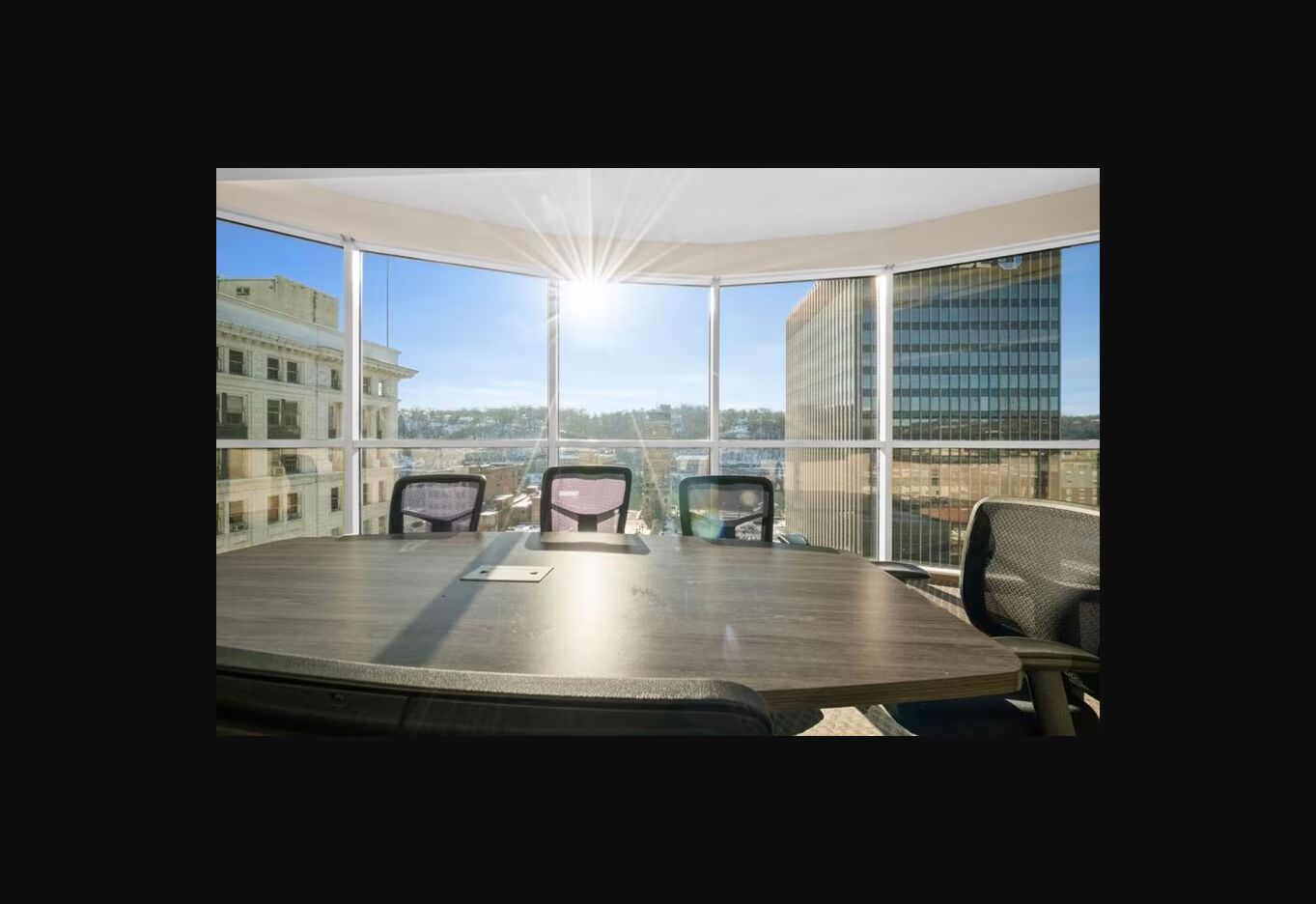 Conference room with city views in Suite 1000 at 109 Capitol Street, Charleston
